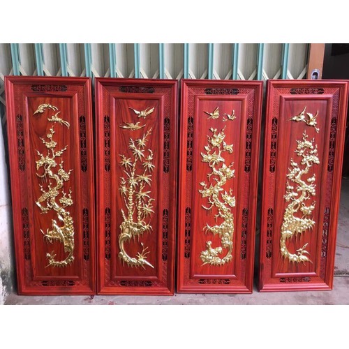 Bộ Tranh Gỗ Hương Tứ Quý